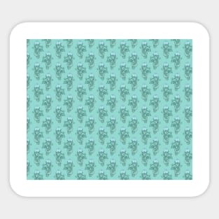 Abstract Blue Jellyfish Pattern Sticker